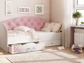 Кровать детская Эльза Белый/Розовый в Барнауле - barnaul.katalogmebeli.com | фото
