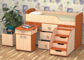 Кровать детская Фея 1.6 Венге/Дуб молочный в Барнауле - barnaul.katalogmebeli.com | фото 3