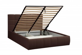 Кровать "Диана" ш. 1600 (Н=1010мм) (жаккард шоколад) в Барнауле - barnaul.katalogmebeli.com | фото 2