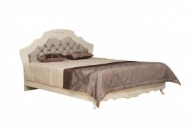 Кровать двойная "Кантри" (вудлайн кремовый/патина/ортопед/1820) в Барнауле - barnaul.katalogmebeli.com | фото 1