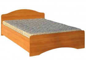Кровать двойная 1600-1 без матраса (круглые спинки) Вишня Оксфорд в Барнауле - barnaul.katalogmebeli.com | фото