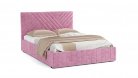 Кровать Гамма ш. 1400 (без основания для хранения) (велюр тенерифе розовый) в Барнауле - barnaul.katalogmebeli.com | фото 1