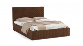 Кровать Гамма ш. 1400 (с основанием для хранения) (велюр тенерифе шоколад) в Барнауле - barnaul.katalogmebeli.com | фото