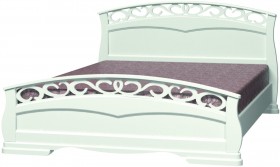 Кровать Грация-1 из массива сосны 1600*2000 Белый античный в Барнауле - barnaul.katalogmebeli.com | фото 5