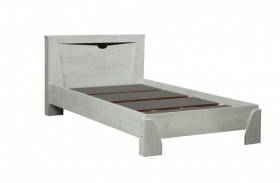 Кровать одинарная 33.07 с настилом "Лючия" (ш. 900)/(бетон пайн белый / венге / белый) в Барнауле - barnaul.katalogmebeli.com | фото 1
