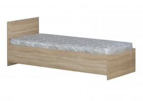 Кровать одинарная 800-2 без матраса (прямые спинки) Дуб Сонома в Барнауле - barnaul.katalogmebeli.com | фото 1