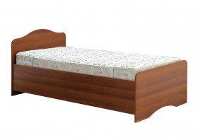 Кровать одинарная 900-1 без матраса (круглые спинки) Орех Таволато в Барнауле - barnaul.katalogmebeli.com | фото 1