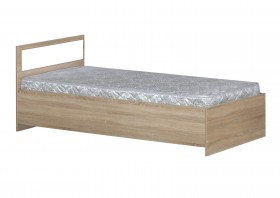 Кровать одинарная 900-2 без матраса (прямые спинки) Дуб Сонома в Барнауле - barnaul.katalogmebeli.com | фото 1