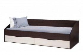 Кровать одинарная "Фея - 3" (симметричная) New (венге / вудлайн кремовый / ДВПО: белый) в Барнауле - barnaul.katalogmebeli.com | фото