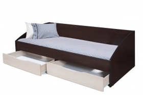 Кровать одинарная "Фея - 3" (симметричная) New (венге / вудлайн кремовый / ДВПО: белый) в Барнауле - barnaul.katalogmebeli.com | фото 3