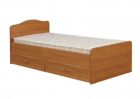 Кровать одинарная с ящиками 800-1 без матраса (круглые спинки) Вишня Оксфорд в Барнауле - barnaul.katalogmebeli.com | фото