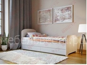 Кровать односпальная ЛДСП 800 с ящиками Дуб выбеленный в Барнауле - barnaul.katalogmebeli.com | фото