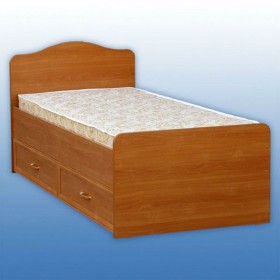 Кровать одинарная 800-2 без матраса (прямые спинки) Дуб Сонома в Барнауле - barnaul.katalogmebeli.com | фото 2