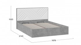 Кровать ПМ «Хилтон» Тип 1 Ателье светлый/Белый в Барнауле - barnaul.katalogmebeli.com | фото 3