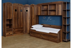 Кровать с 2-мя ящиками «Навигатор» (Дуб Каньон) в Барнауле - barnaul.katalogmebeli.com | фото 10