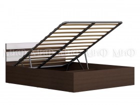 Кровать с подъемным механизмом Нэнси 1,4м (Венге/белый глянец) в Барнауле - barnaul.katalogmebeli.com | фото 1