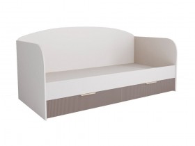 Кровать с ящиками ДКД 2000.1 Лавис (Белый софт/Грей софт/корпус Белый) в Барнауле - barnaul.katalogmebeli.com | фото