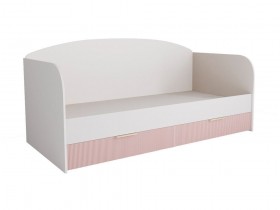 Кровать с ящиками ДКД 2000.1 Лавис (Белый софт/Роза/корпус Белый) в Барнауле - barnaul.katalogmebeli.com | фото