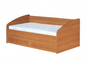 Кровать с ящиками с задней спинкой 900-1 без матраса Вишня Оксфорд в Барнауле - barnaul.katalogmebeli.com | фото