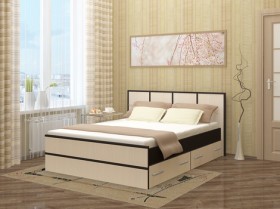 Кровать Сакура с настилом и ящиками 0,9 (Венге/Лоредо) в Барнауле - barnaul.katalogmebeli.com | фото 2