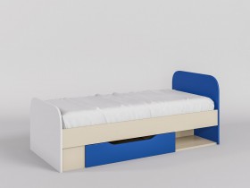 Кровать Скай 1650х750 (Синий/Белый/корпус Клен) в Барнауле - barnaul.katalogmebeli.com | фото 1