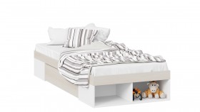 Кровать «Сканди» с ящиком Дуб Гарден/Белый в Барнауле - barnaul.katalogmebeli.com | фото 1