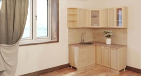 Угловая кухня Рамочная 1500х1400 мм (Беленый дуб) в Барнауле - barnaul.katalogmebeli.com | фото 3
