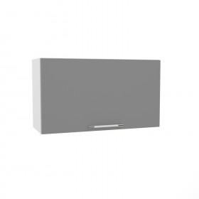 Лофт ВПГ 800 шкаф верхний горизонтальный высокий (Штукатурка белая/корпус Серый) в Барнауле - barnaul.katalogmebeli.com | фото