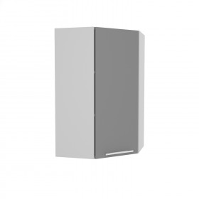Лофт ВПУ 550 шкаф верхний угловой высокий (Штукатурка белая/корпус Серый) в Барнауле - barnaul.katalogmebeli.com | фото