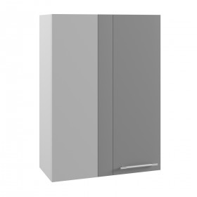 Лофт ВПУ 650 шкаф верхний угловой высокий (Штукатурка белая/корпус Серый) в Барнауле - barnaul.katalogmebeli.com | фото