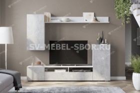 Мебель для гостиной МГС 4 (Белый/Цемент светлый) в Барнауле - barnaul.katalogmebeli.com | фото 1