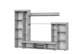 Мебель для гостиной МГС 5 Цемент светлый / Белый в Барнауле - barnaul.katalogmebeli.com | фото 4