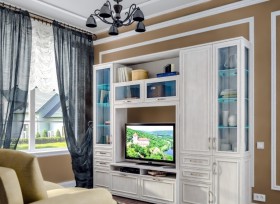 Модульная гостиная Флоренция (Дуб Сонома белый) в Барнауле - barnaul.katalogmebeli.com | фото