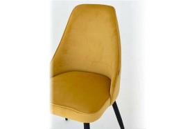 Набор стульев Милан 2 шт (желтый велюр/белый) в Барнауле - barnaul.katalogmebeli.com | фото 3