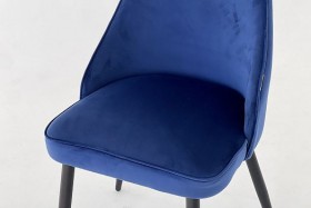Набор стульев Милан 2 шт (синий велюр/белый) в Барнауле - barnaul.katalogmebeli.com | фото 5
