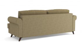 Оливер / диван - кровать 3-х местн. (еврокнижка) (велюр велутто коричневый 23 в Барнауле - barnaul.katalogmebeli.com | фото 2