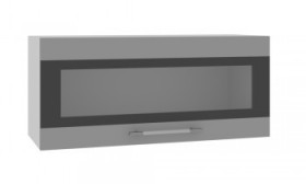Ройс ПГСФ 800 Шкаф верхний горизонтальный со стеклом с фотопечатью (Графит софт/корпус Серый) в Барнауле - barnaul.katalogmebeli.com | фото
