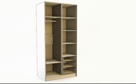 Шкаф 2-х створчатый с ящиками Эппл (Зеленый/Белый/корпус Клен) в Барнауле - barnaul.katalogmebeli.com | фото 3