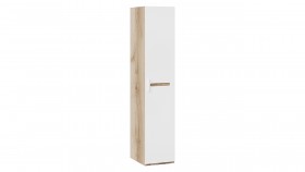 Шкаф для белья с 1-ой дверью «Фьюжн» Дуб Делано/Белый глянец в Барнауле - barnaul.katalogmebeli.com | фото