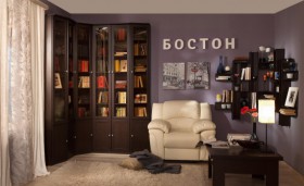 Шкаф для книг завершающий 34 Бостон в Барнауле - barnaul.katalogmebeli.com | фото 2