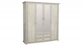 Шкаф для одежды "Сохо" (бетон пайн белый/2 ящика/зеркало) в Барнауле - barnaul.katalogmebeli.com | фото 4