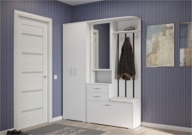 шкаф для одежды Домино 600 Белый в Барнауле - barnaul.katalogmebeli.com | фото 3