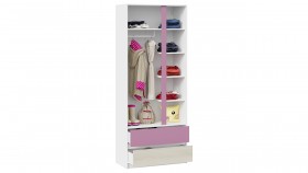 Шкаф для одежды комбинированный «Сканди» Дуб Гарден/Белый/Лиловый в Барнауле - barnaul.katalogmebeli.com | фото 4