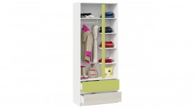 Шкаф для одежды комбинированный «Сканди» Дуб Гарден/Белый/Зеленый в Барнауле - barnaul.katalogmebeli.com | фото 4