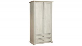 Шкаф для одежды "Сохо" (бетон пайн белый/2 ящика/зеркало) в Барнауле - barnaul.katalogmebeli.com | фото 2