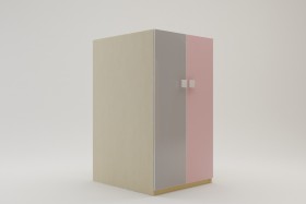 Шкаф под кровать второго яруса Грэйси (Розовый/Серый/корпус Клен) в Барнауле - barnaul.katalogmebeli.com | фото 2