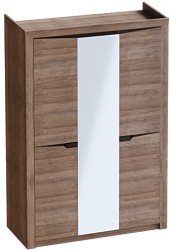 Шкаф трехдверный Соренто Дуб стирлинг/Кофе структурный матовый в Барнауле - barnaul.katalogmebeli.com | фото