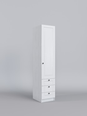 Шкаф угловой (секция с ящиками) Классика (Белый/корпус Выбеленное дерево) в Барнауле - barnaul.katalogmebeli.com | фото 1
