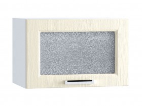 Шкаф верхний горизонтальный со стеклом 500, ШВГС 500 (Клен кремовый/корпус белый) в Барнауле - barnaul.katalogmebeli.com | фото