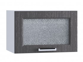 Шкаф верхний горизонтальный со стеклом 500, ШВГС 500 (Клен серый/корпус белый) в Барнауле - barnaul.katalogmebeli.com | фото